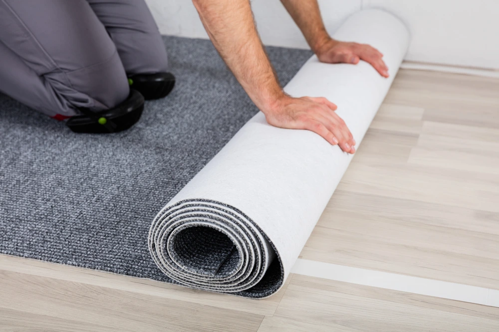 Garage carpet installation